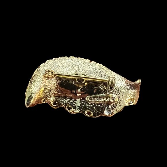 Gerrys Brooch Feather Gold Tone Leaf Pin Vintage - Picture 5 of 7